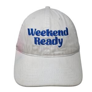 Weekend Ready Slideback Baseball Cap White One Size Adjustable Mighty Fine